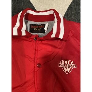 Vintage Pla-Jac by Dunbrooke Satin Variety Bomber Jacket Willbro Men L Red USA